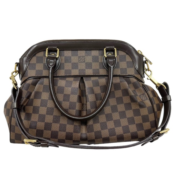 Louis Vuitton Trevi Handbag Damier PM Brown 2 Way Satchel Crossbody - Picture 3 of 15